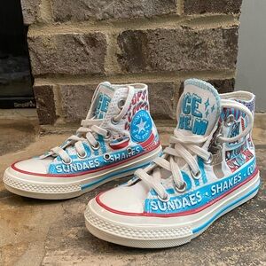 Kids Converse Chuck Taylor’s Size 11 Ice Cream So Cute EUC